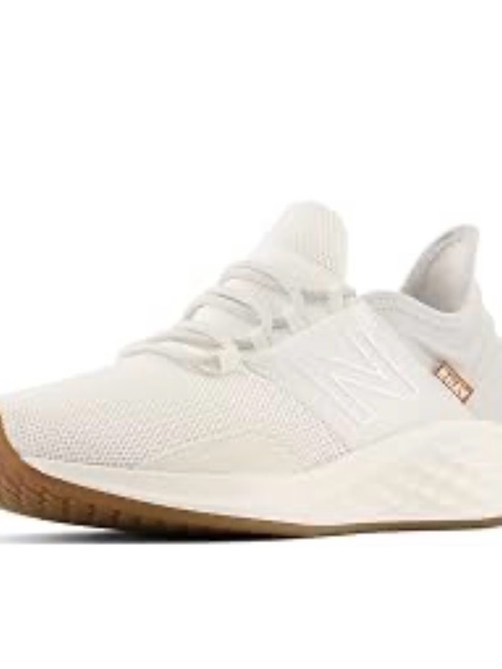 New Balance Women's Cream and Gum Athletic Sneaker
